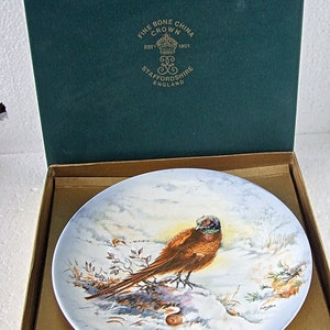 Crown Staffordshire Cock O The North plate/plaque- Christmas 1977 Boxed.