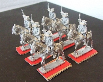 wargames 6 Vintage Wargames   28mm  Metal Continental Wars Boer War Boers on Horse Back