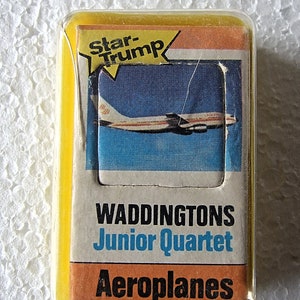 Vintage Waddingtons Junior Quartet Game Aeroplanes Star Trump