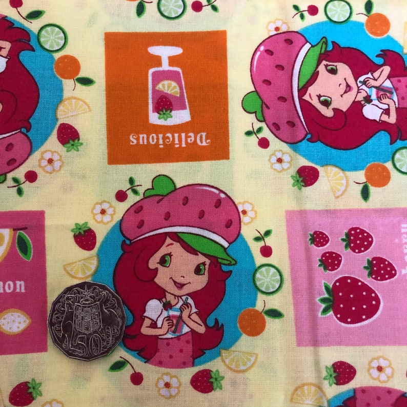 Strawberry Shortcake cotton fabric OOP