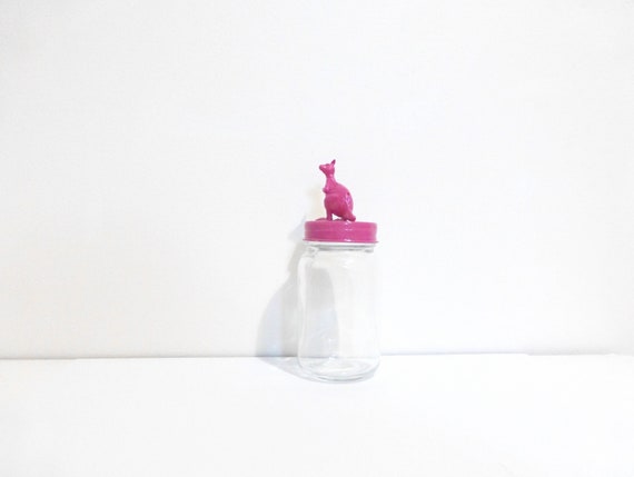 Pink Kangaroo Mason Jar Topper Aussie Animal Jar Storage Etsy