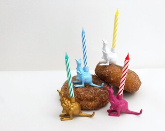 Kangaroo Candle Holder Cake Topper: Animal Birthday Party Decor