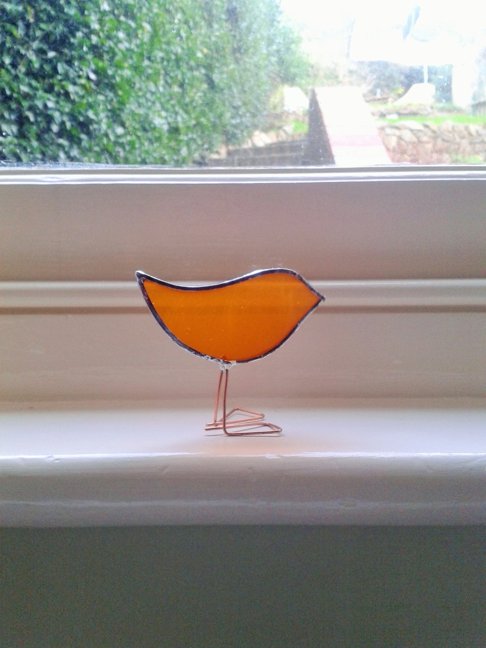 glass bird ornament 2.5