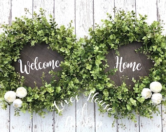 Double Door Wreathsfarmhouse Wreathgrapevine Wreathfront Etsy