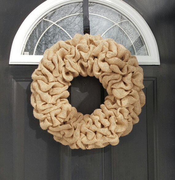 Burlap Wreath Diy Year Round Plain Simple Rustic