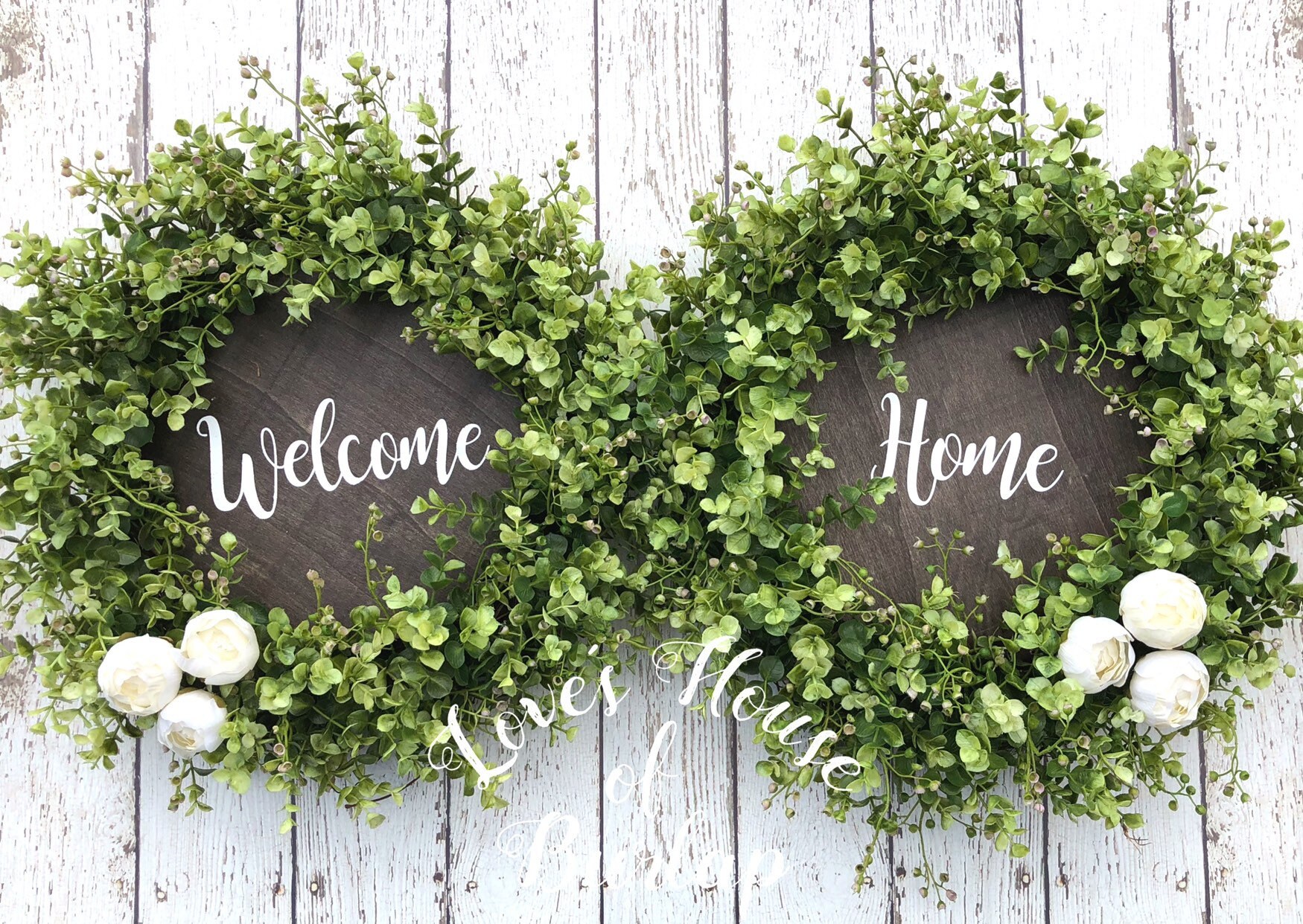 Double Door Wreaths Farmhouse Wreath Boxwood Wreath Front Door Wreath Double Door Wreath Spring Wreath Welcome Wreath Customized