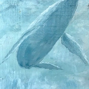 Abstract Humpback Whale, Whale, Whale Art, Whale Painting, Humpback Whale, Digital Download, Wall Art, Wall Decor, Blue, Wildlife