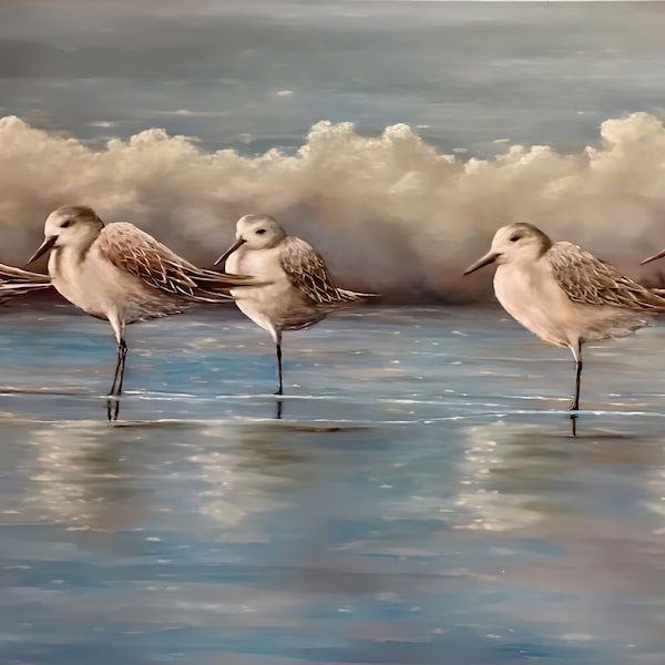 Sandpiper Art, Sandpipers, Beach Sandpipers, Sandpiper Painting, Sandpiper Decor, Beach, Beach Art, Beach Decor, Wall Art, Wall Decor