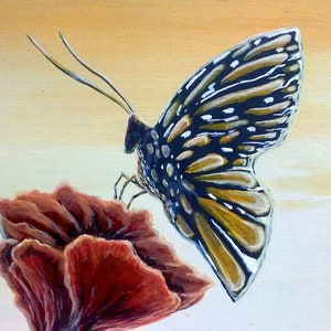 Butterfly Art, Butterfly, Butterfly Painting, Blue Butterfly, Wall Decor, Art Decor, Wall Art, Blue, Wildlife, Nature, Oil Painting, Ori Art