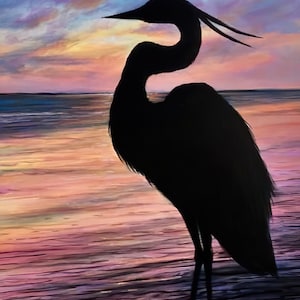 Blue Heron, Heron, Grey Heron Art, Tropical bird, the south, Native Birds, Wall Art, Bird Art, Beach Decor, Heron Wall Art, Ocean