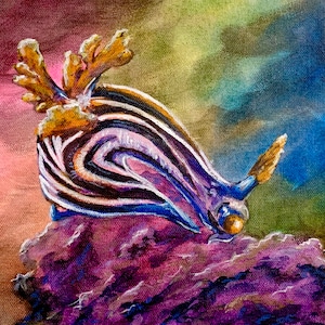 Sea Slug, Nudibranch, Coral Reef, Wall Art, Wall Decor, Ocean, Deep Sea Art, Digital Download, Deep Sea