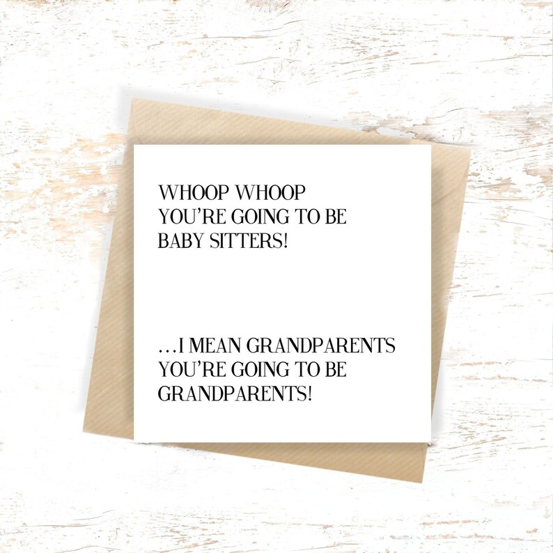 Pregnancy announcement Grandparents cards pregnancy Etsy