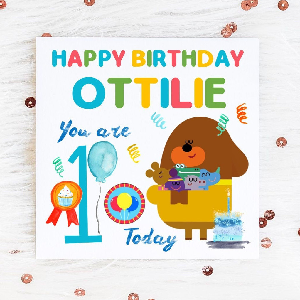 personalised hey duggee birthday card babys 1st birthday card etsy personalised hey duggee birthday