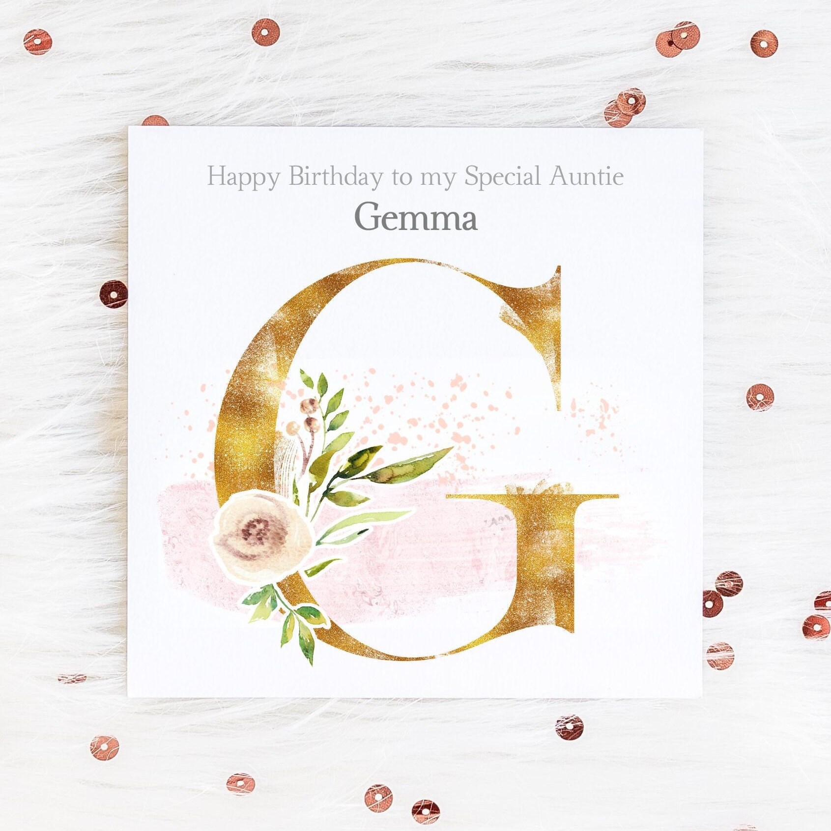 ANY WORDS birthday card for Aunt birthday card for Auntie | Etsy