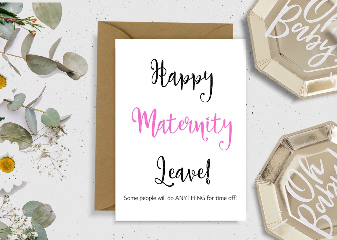 Maternity Leave Card Congratulations Pregnancy Card Mum to Be Etsy UK
