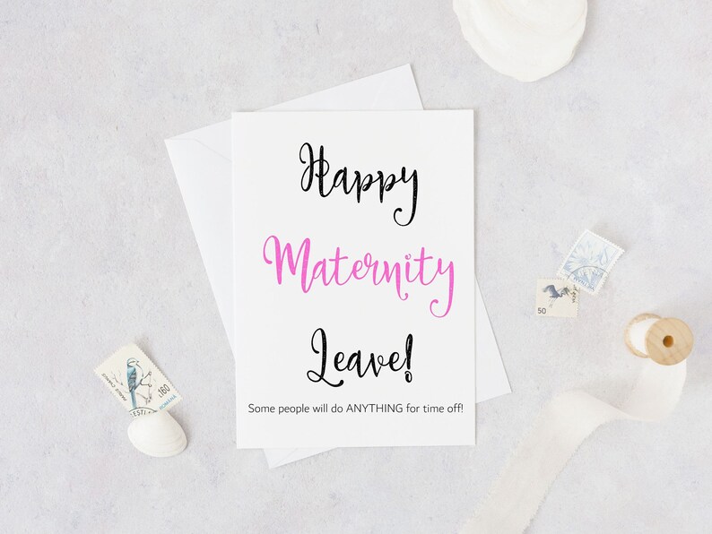 Maternity Leave Card Congratulations Pregnancy Card Mum to Be Etsy UK