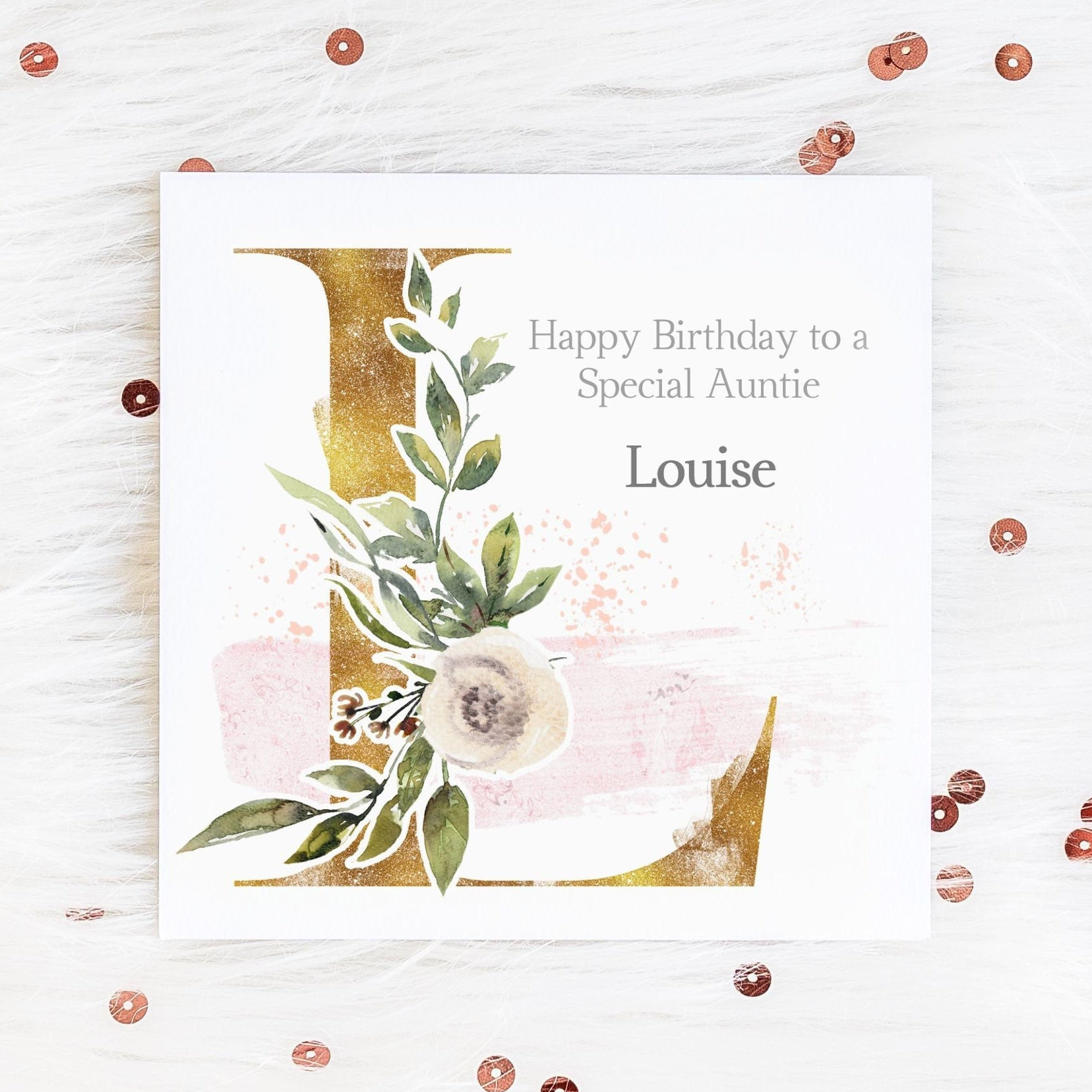 ANY WORDS Birthday Card for Aunt Birthday Card for Auntie - Etsy