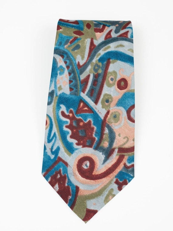 Vintage Nashville Tie Blue Pink Abstract Tie Mens… - image 1