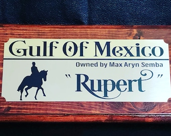 horse color and markings. Dressage horse stall plaque Warmblood thoughbred horse head plaque Custom stall plaque Cutomize name
