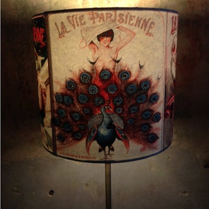 Vintage Parisian Style Boudoir inspired Lampshade 'PARISIENNE PROVOCATEUR' imagem 2