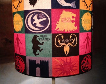 Medieval Coat of Arms 'Game Of Thrones' Inspired LampShade  'THRONESCOLOURS'