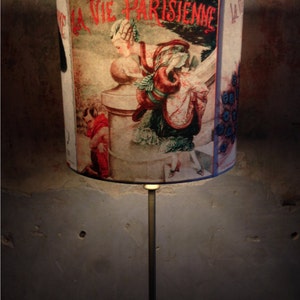 Vintage Parisian Style Boudoir inspired Lampshade 'PARISIENNE PROVOCATEUR' imagem 4