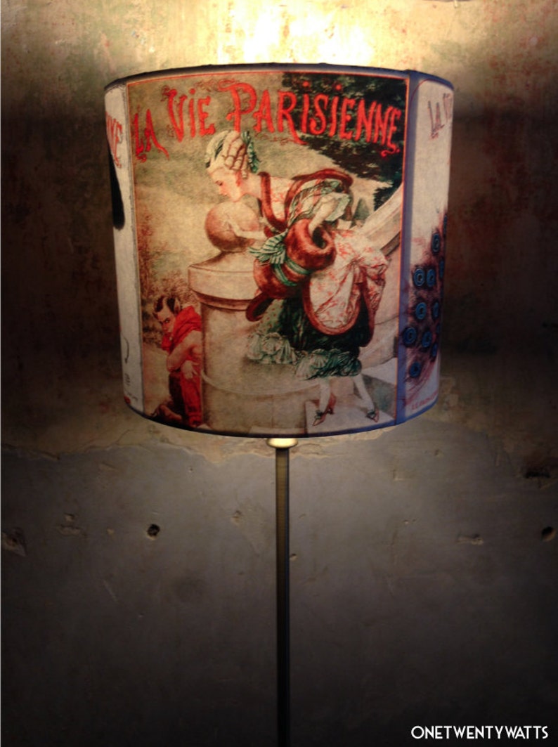 Vintage Parisian Style Boudoir inspired Lampshade 'PARISIENNE PROVOCATEUR' image 4