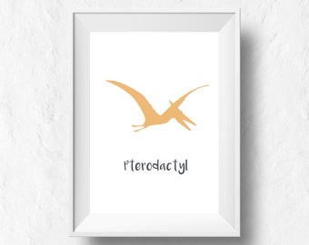 Pterodactyl Dinosaurier Druck: Junge Kinderzimmer Bild (Digitaler Download)