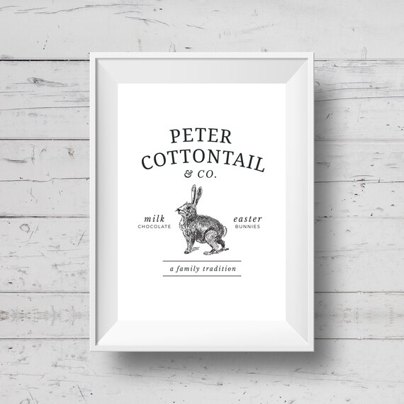Easter print, farmhouse sign, easter sign, peter rabbit print, bunny print, easter art, printable art, digital download, instant download