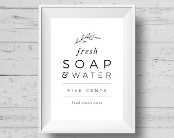 Fresh Soap Bathroom Print: Farmhouse Style Sign (Digital Download)
