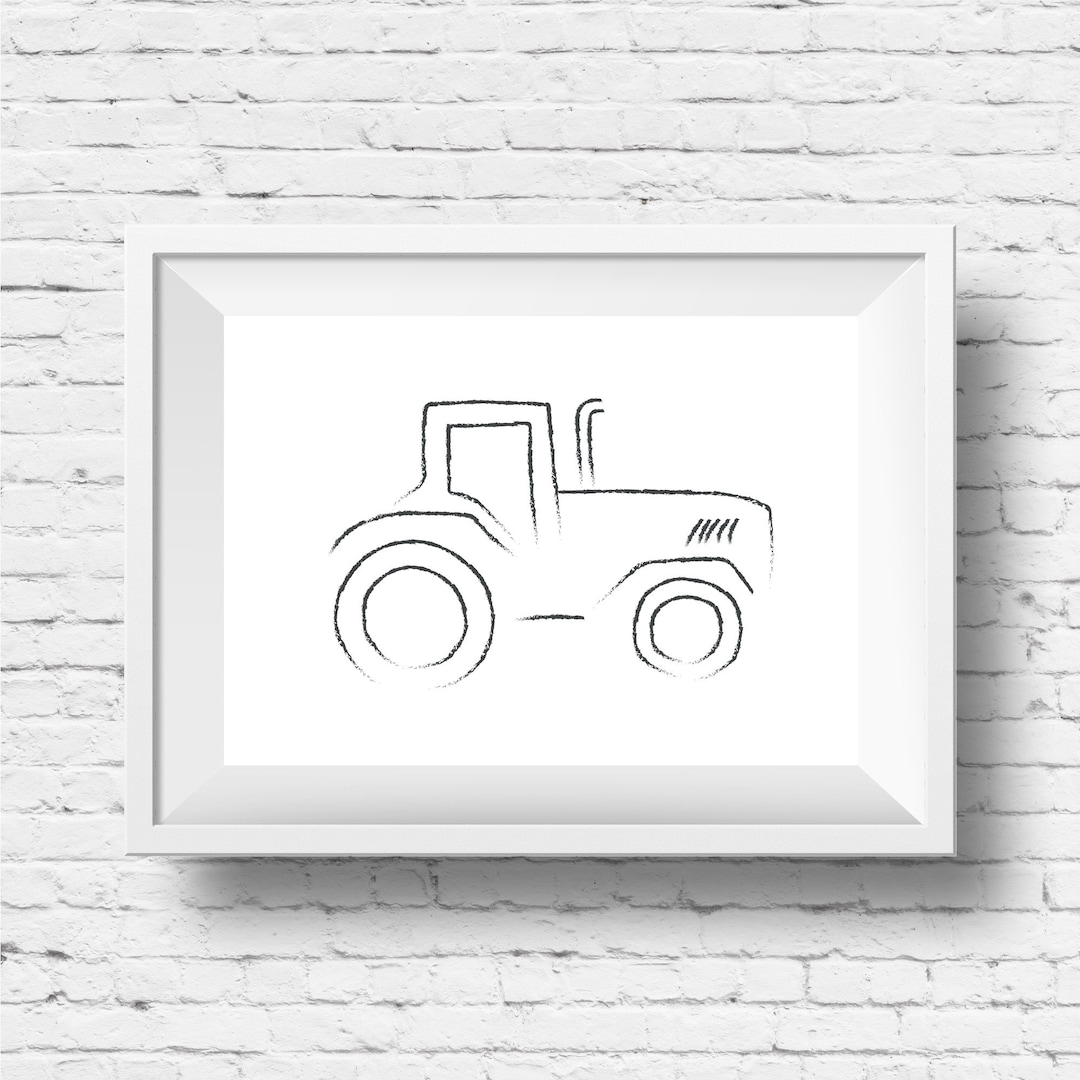 Tractor Print, Farmhouse Print, Boys Room, Boys Nursery, Tractor Sign, Modern Farmhouse Art