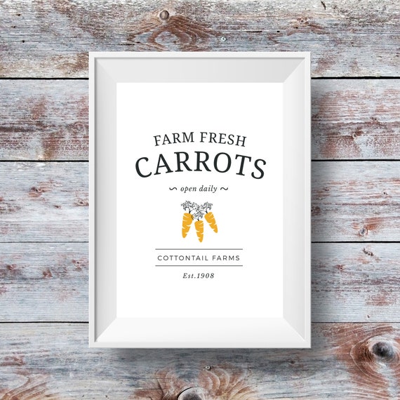 Carrot Patch Easter Print: Farmhouse Style Sign (Digital Download)