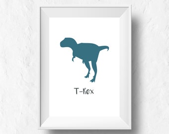 T-Rex Dinosaur Print: Boy Nursery Art (Digital Download)