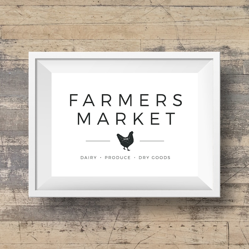 Farmers Market Print, Farmers Market Sign, Farmhouse Print, Farmhouse ...