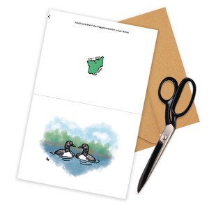 Loon Love - carte romantique / anniversaire, impression et utilisation - téléchargement numérique