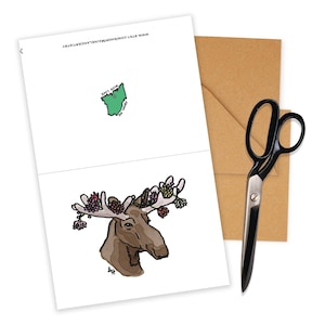 Moose - Tarjeta de agradecimiento para cualquier ocasión, para imprimir y usar - Descarga digital