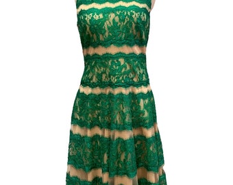 Green cocktail dress