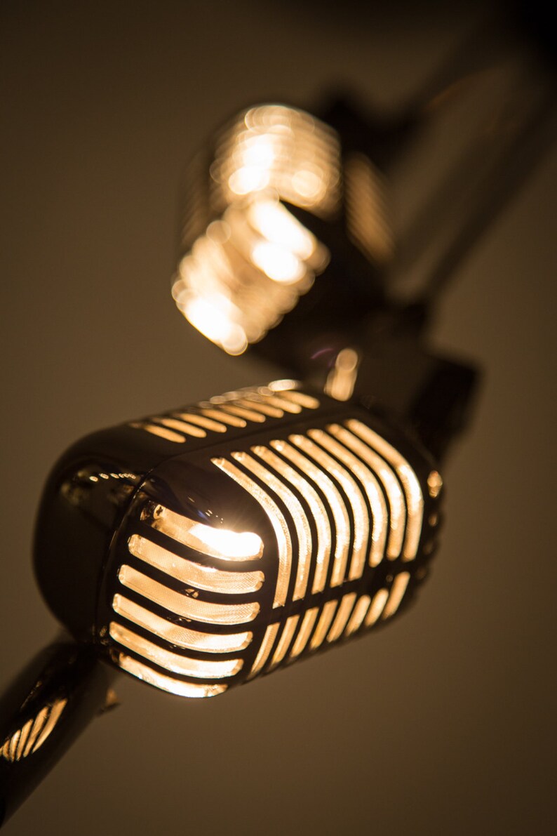 Triple Retro/Vintage Microphone Pendant Lamp Etsy