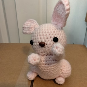 Crocheted bunny stuffie