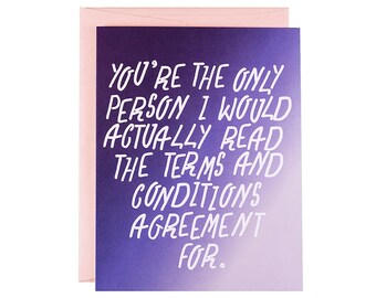 Funny love card, funny romance card, card for boyfriend, card for husband, love card, romance card, boyfriend card, funny anniversary card