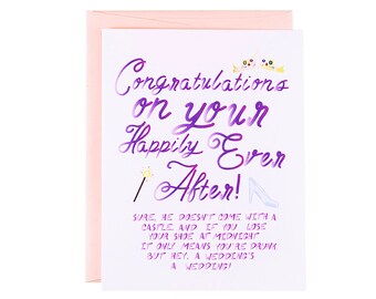 Funny wedding card, funny engagement card, funny bridal shower card, card for best friend wedding, wedding card for best friend,wedding card