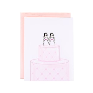 Lesben paar, lgbt Hochzeitskarte, lesbische Hochzeitskarte, lesbische Verlobungskarte, zwei Bräute Karte, Lgbt Verlobungskarte, lustige Hochzeitskarte