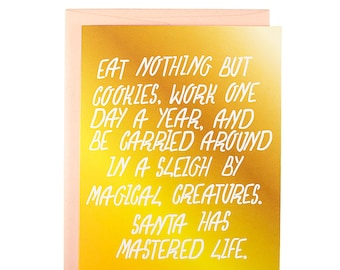 Lustige Weihnachtsweihnachtskarte, lustige Feiertagskarte, clevere Weihnachtskarte, Weihnachten 2022, lustige Weihnachtskarte, lustige Santa Weihnachtskarte
