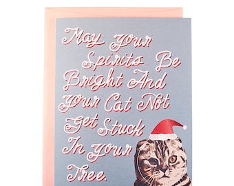 Lustige Katzen Weihnachtskarte, lustige Weihnachtskarte, clevere Weihnachtskarte, Weihnachten 2022, Lustige Weihnachtskarte, Lustige Weihnachtskarte