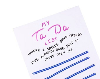 Funny Notepad, listing notepad, note pad, gift for her, funny long notepad, cute planner accessories, stationery, desk accessories