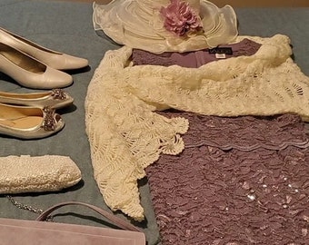 Lace Crochet Wedding Shawl / Stole
