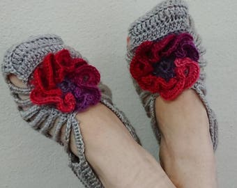 Non Slip Crochet Flower Slippers |  Woman Accessories