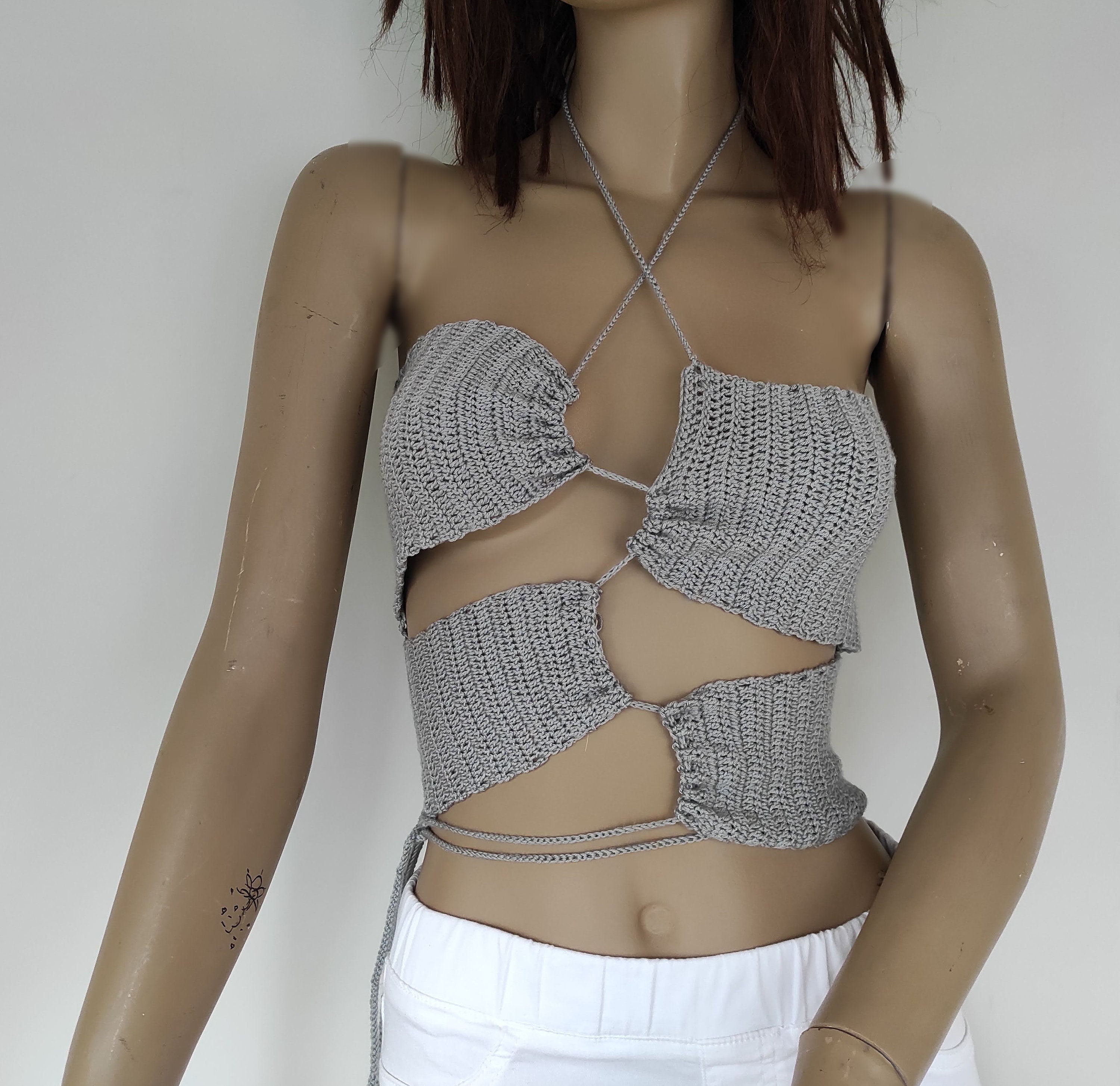 cut out crochet top