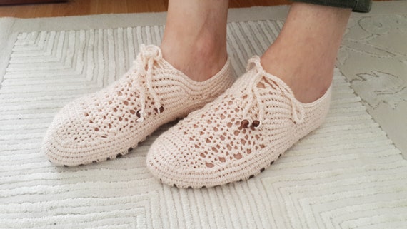 non slip crochet slippers