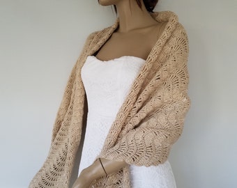 Lace Crochet Wedding Shawl / Stole - Clearance Sale - Wedding Outfit - Ready to Ship